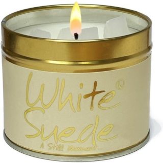 Lily Flame White suede
